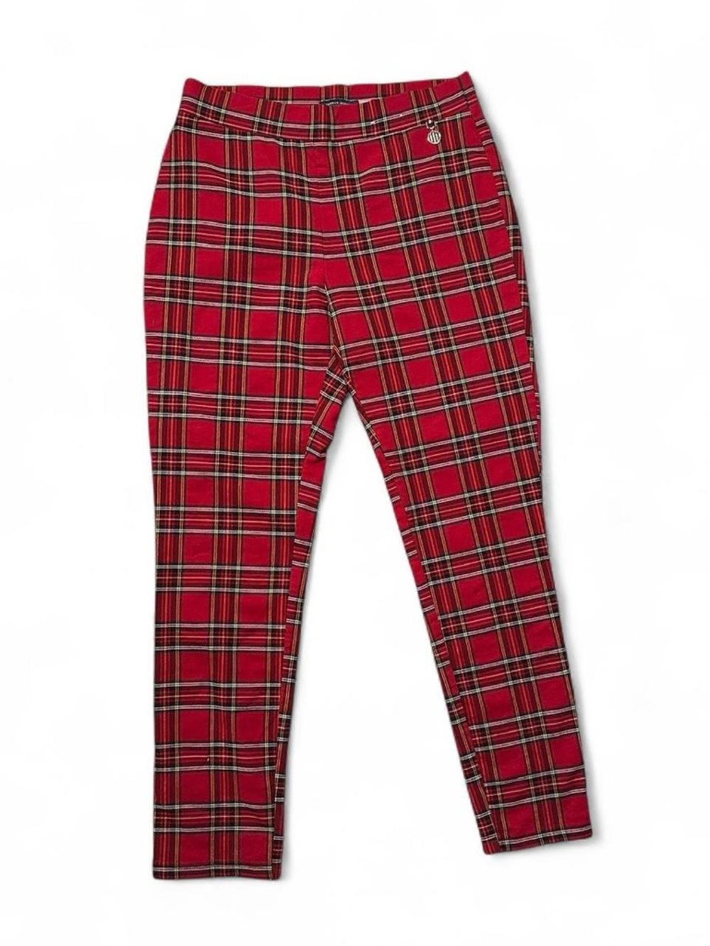 Tommy Hilfiger red plaid trousers pants